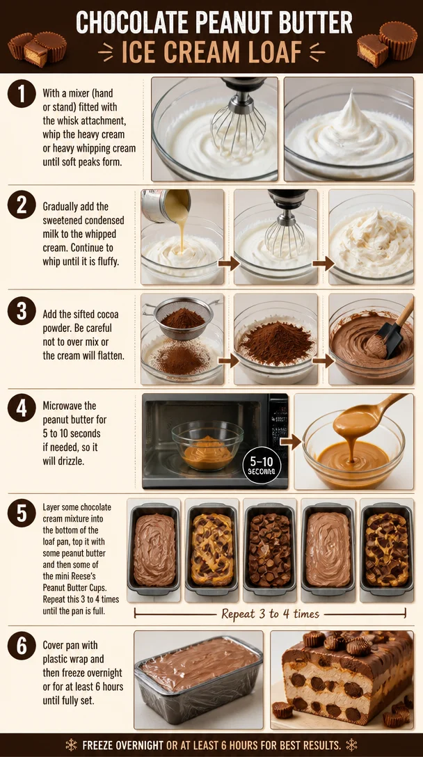 No Churn Chocolate Peanut Butter Cup Ice Cream: Easy Recipe