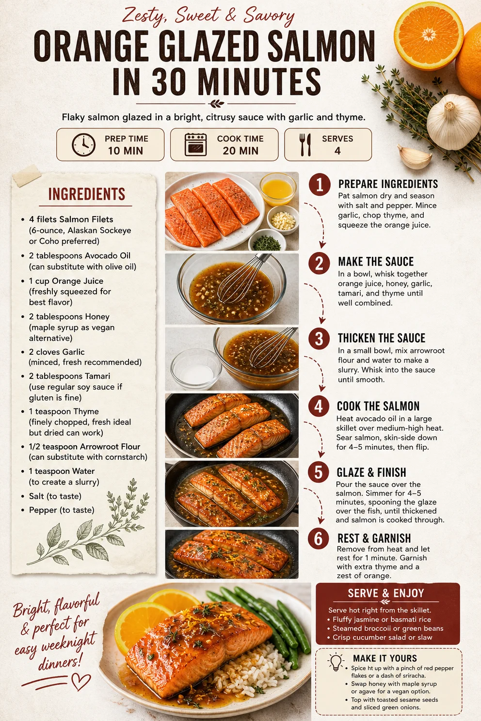 Orange Glazed Salmon in 30 Minutes orange glazed salmon Orange Glazed Salmon in 30 Minutes