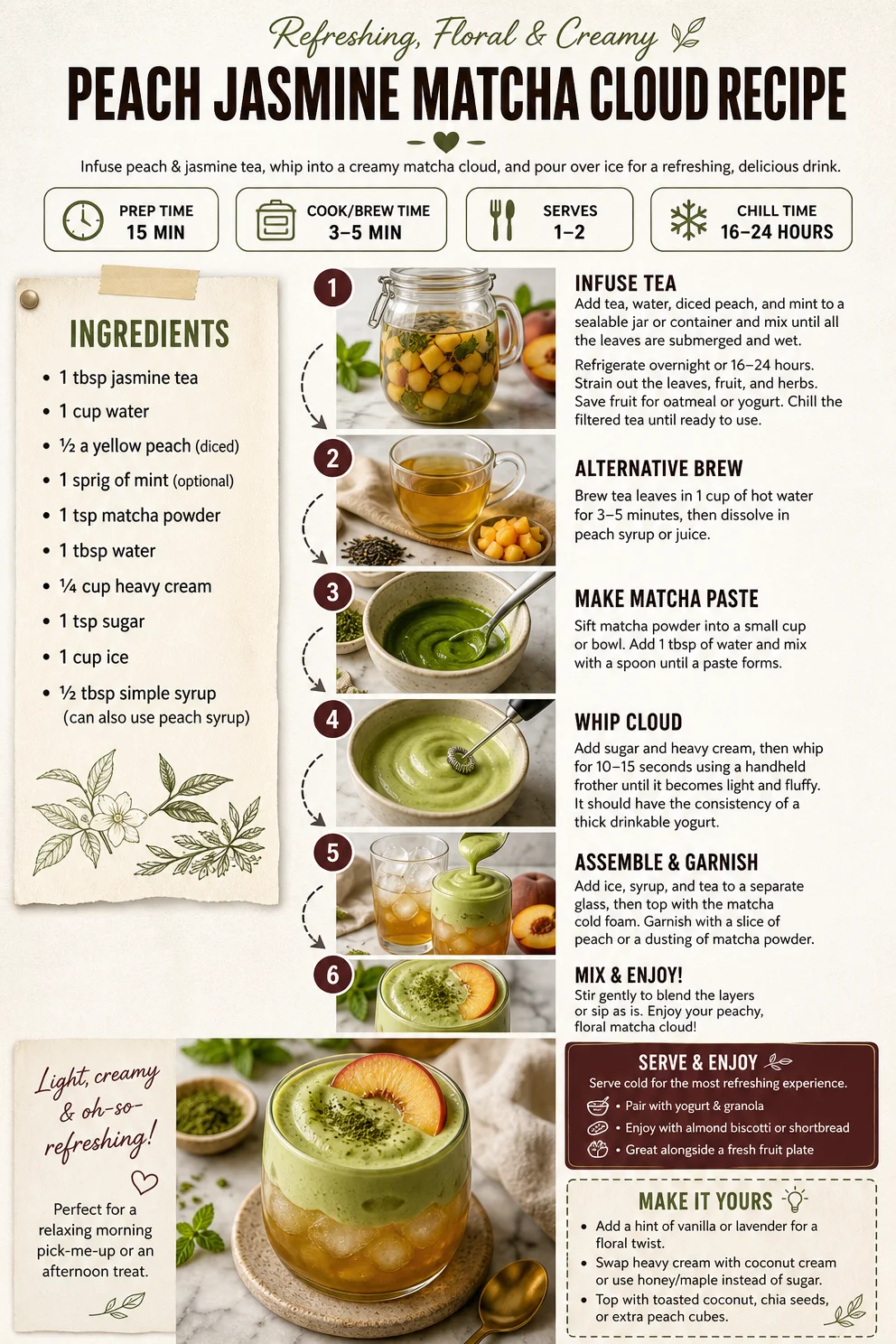 Peach Jasmine Matcha Cloud Recipe Peach Jasmine Matcha Peach Jasmine Matcha Cloud Recipe