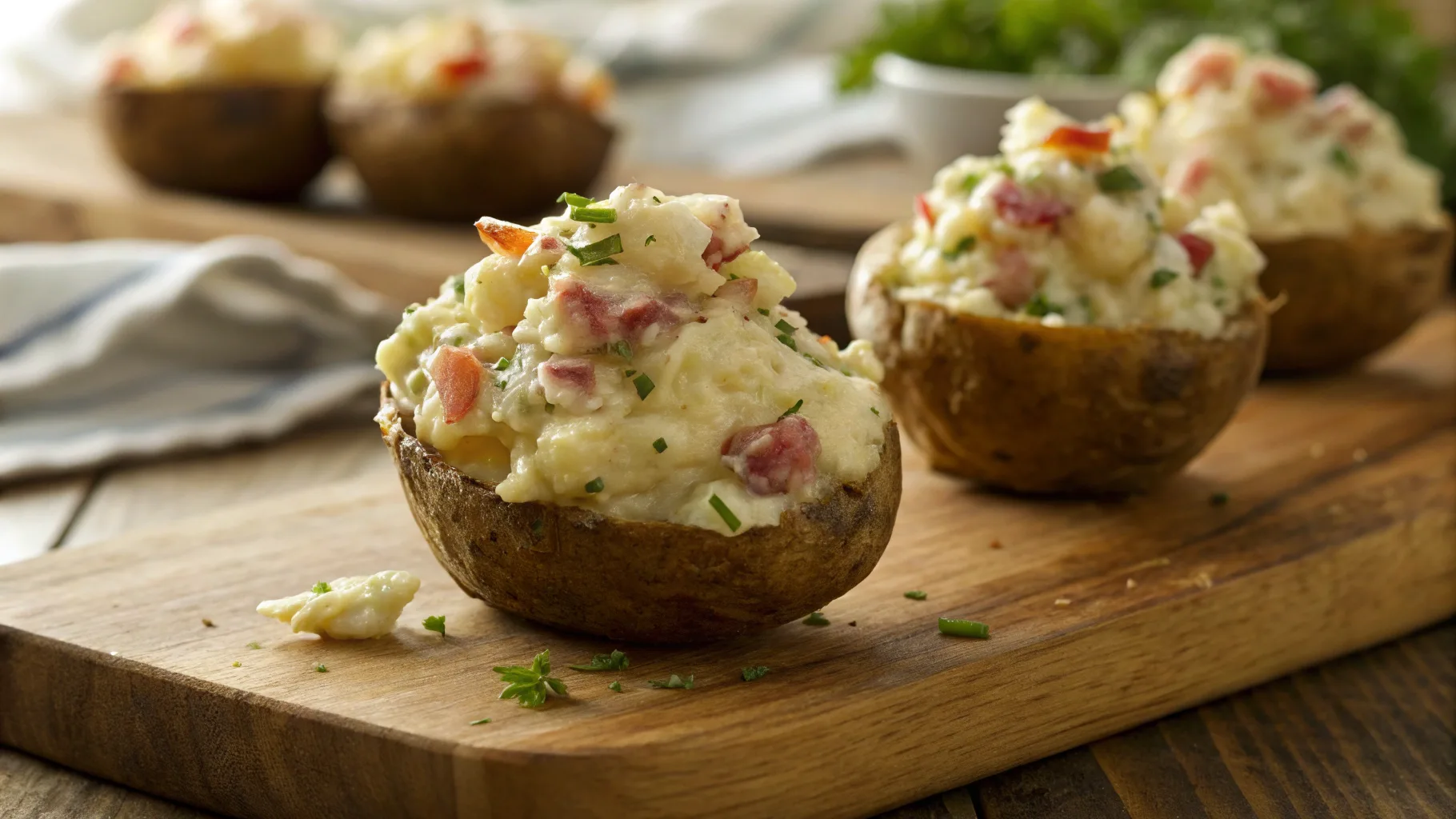 Irresistible Potato Salad Bites: The Perfect Finger Food! potato salad Delicious potato salad bites served as appetizers on a platter