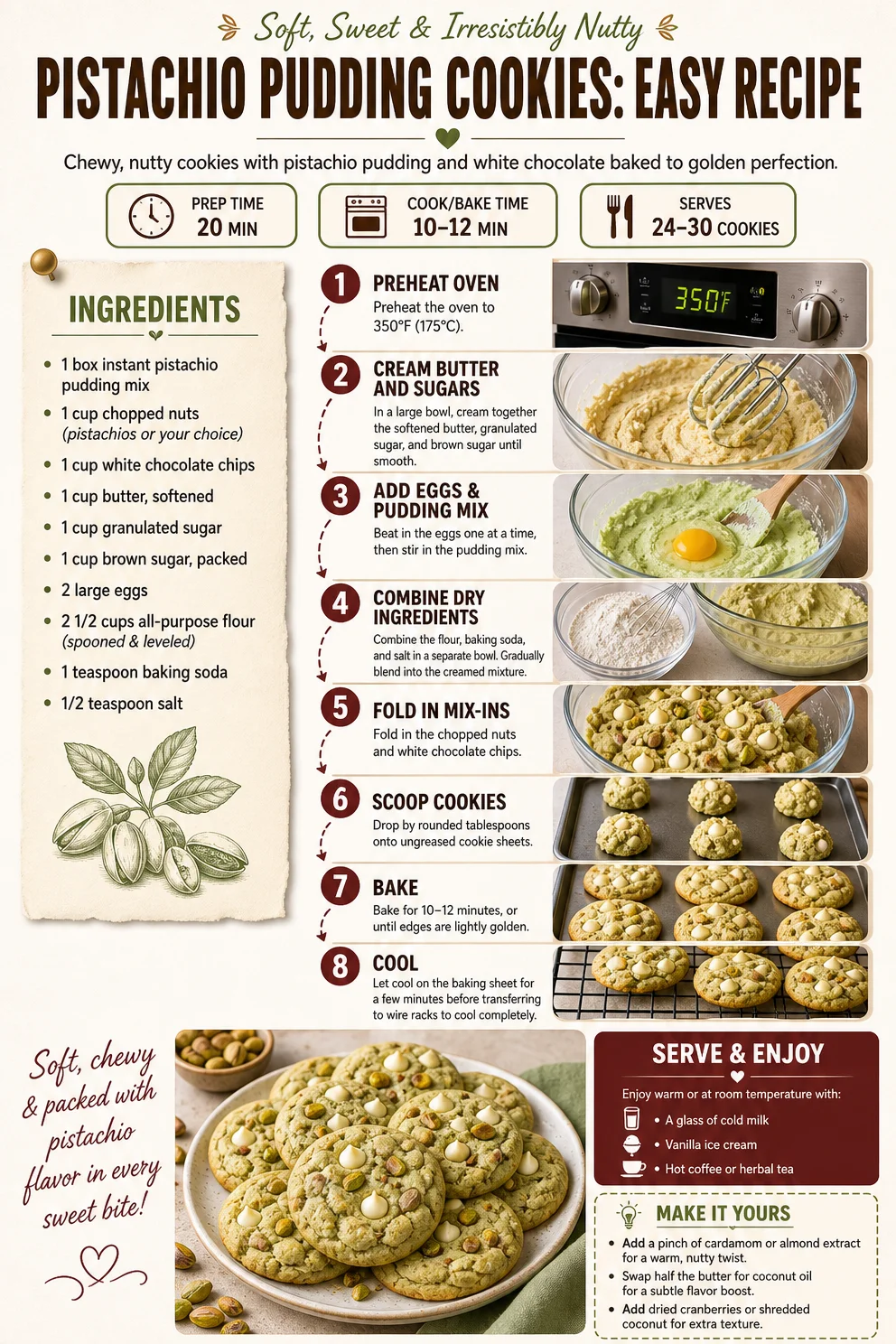 Pistachio Pudding Cookies: Easy Recipe pistachio pudding cookies Pistachio Pudding Cookies: Easy Recipe