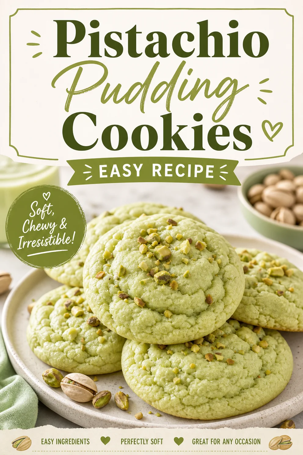 Pistachio Pudding Cookies: Easy Recipe pistachio pudding cookies Pistachio Pudding Cookies: Easy Recipe