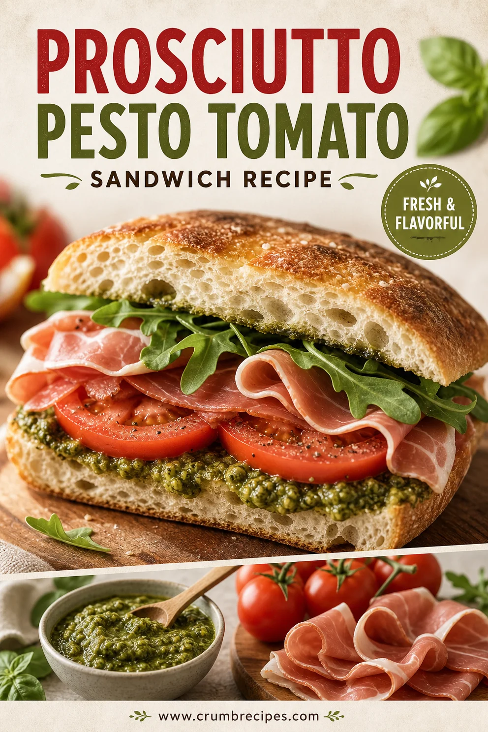 Prosciutto Pesto Tomato Sandwich Recipe Prosciutto Pesto Tomato Sandwich Prosciutto Pesto Tomato Sandwich Recipe
