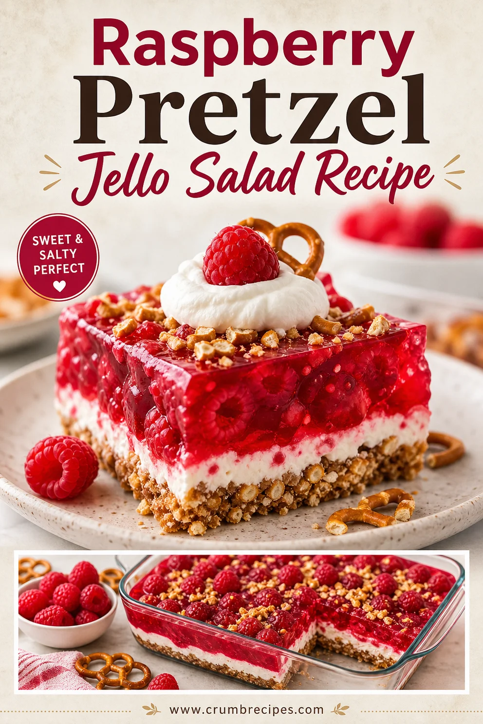 Raspberry Pretzel Jello Salad Recipe