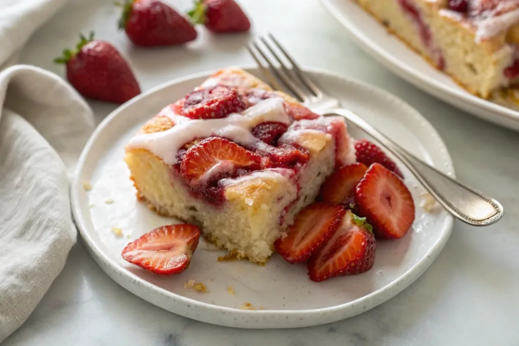 Rhubarb Cake with Butter Sauce: Easy Spring Dessert