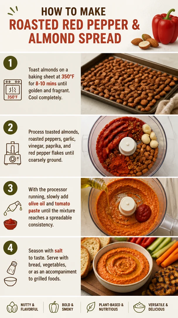Roasted Red Pepper Almond Dip Recipe