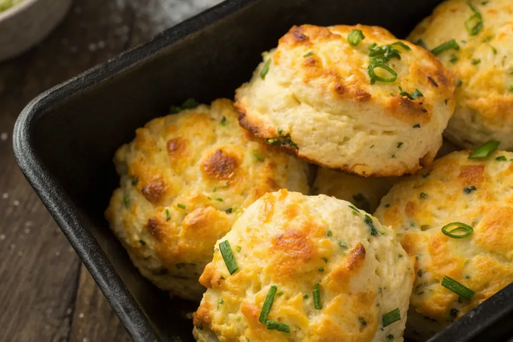 Savory Cheddar Muffins: Basil & Scallions