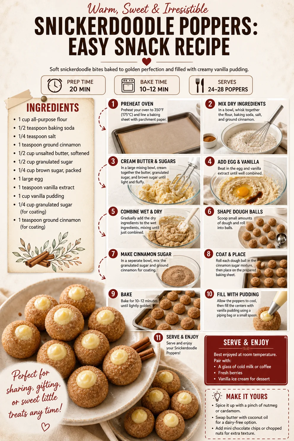 Snickerdoodle Poppers: Easy Snack Recipe