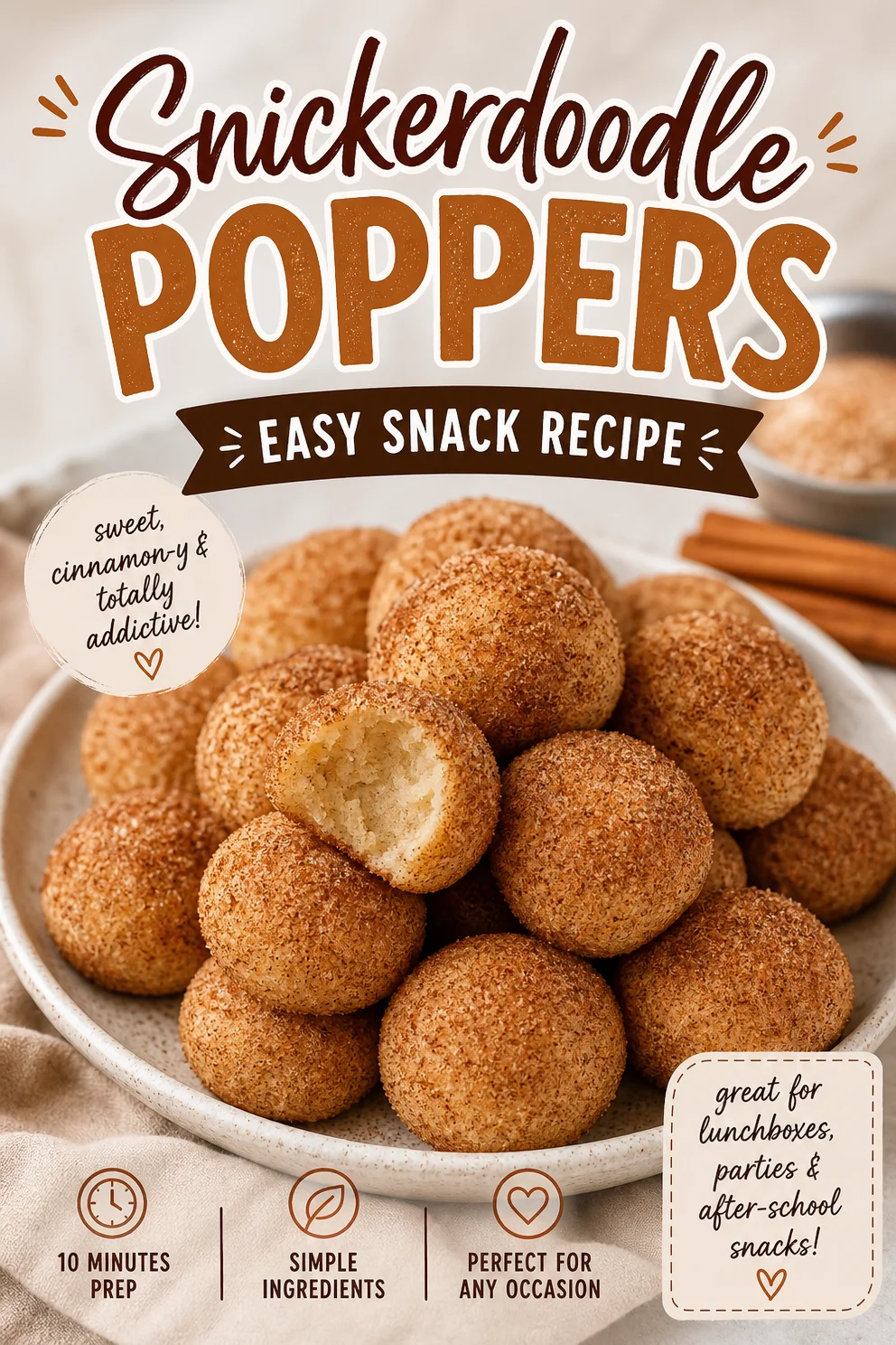 Snickerdoodle Poppers: Easy Snack Recipe