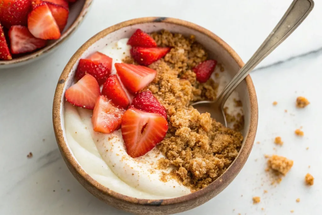 Strawberry Cheesecake Yogurt Bowl: Breakfast Recipe