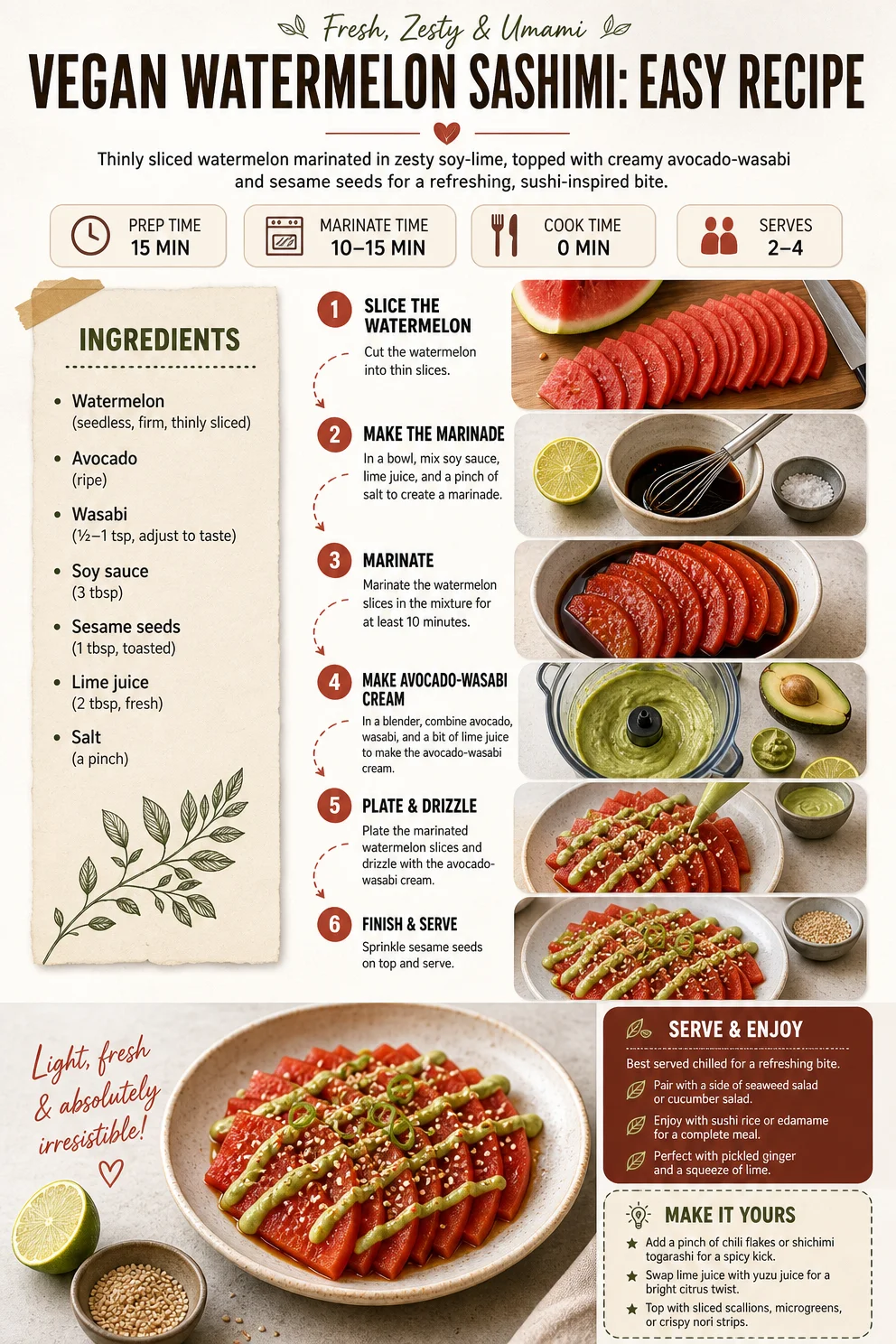 Vegan Watermelon Sashimi: Easy Recipe watermelon sashimi Vegan Watermelon Sashimi: Easy Recipe