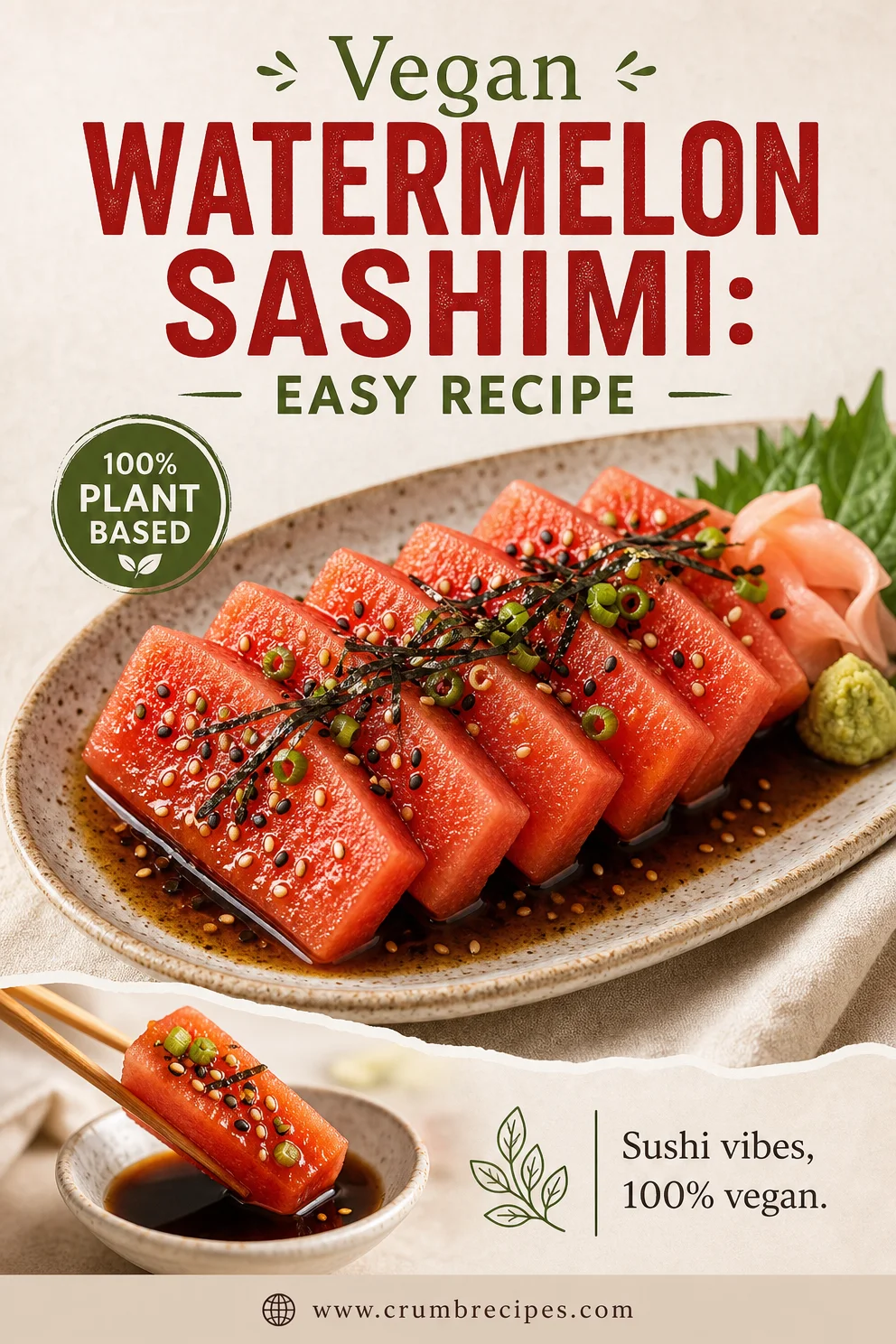 Vegan Watermelon Sashimi: Easy Recipe watermelon sashimi Vegan Watermelon Sashimi: Easy Recipe