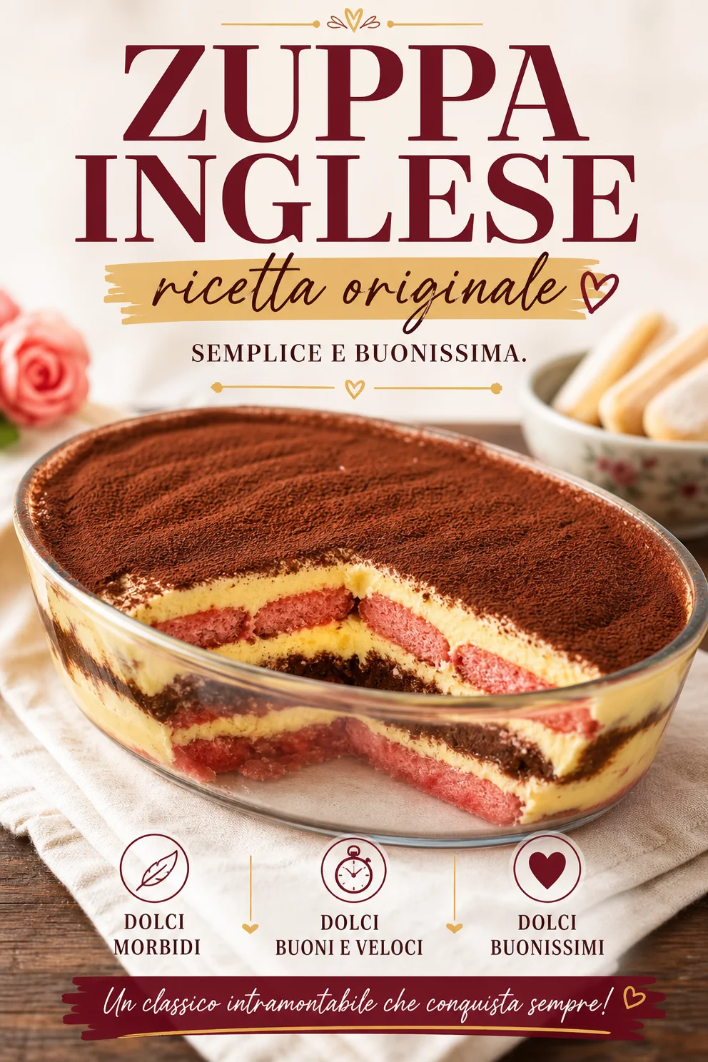 Zuppa inglese ricetta originale. zuppa inglese Zuppa inglese ricetta originale. Semplice e buonissima. | Dolci morbidi, Dolci buoni e veloci, Dolci buonissimi