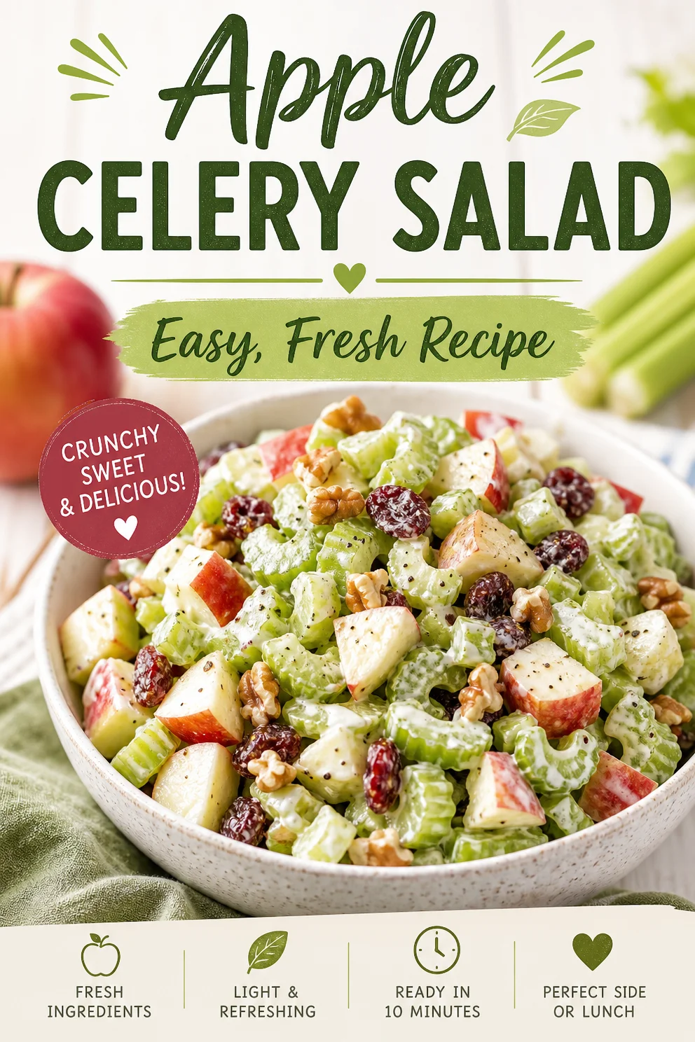 Apple Celery Salad: Easy, Fresh Recipe apple celery salad Apple Celery Salad: Easy, Fresh Recipe