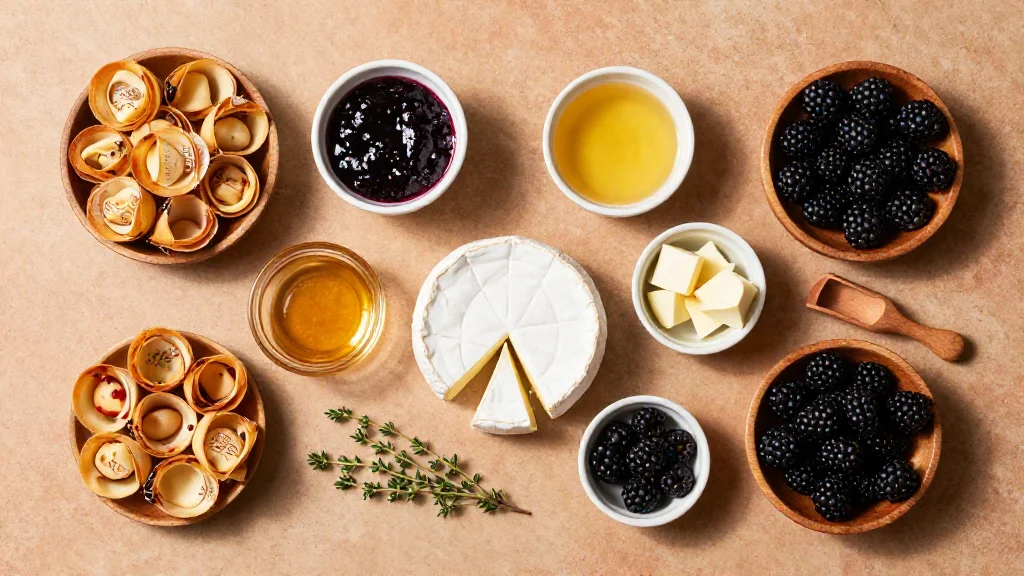 Brie Phyllo Cups: Blackberry & Thyme Appetizers Brie Phyllo Cups Brie Phyllo Cups: Blackberry & Thyme Appetizers