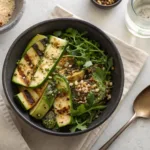 Charred Zucchini Salad with fresh herbs and dressing