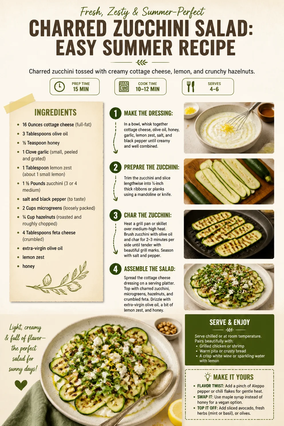 Charred Zucchini Salad zucchini salad Charred Zucchini Salad: Easy Summer Recipe