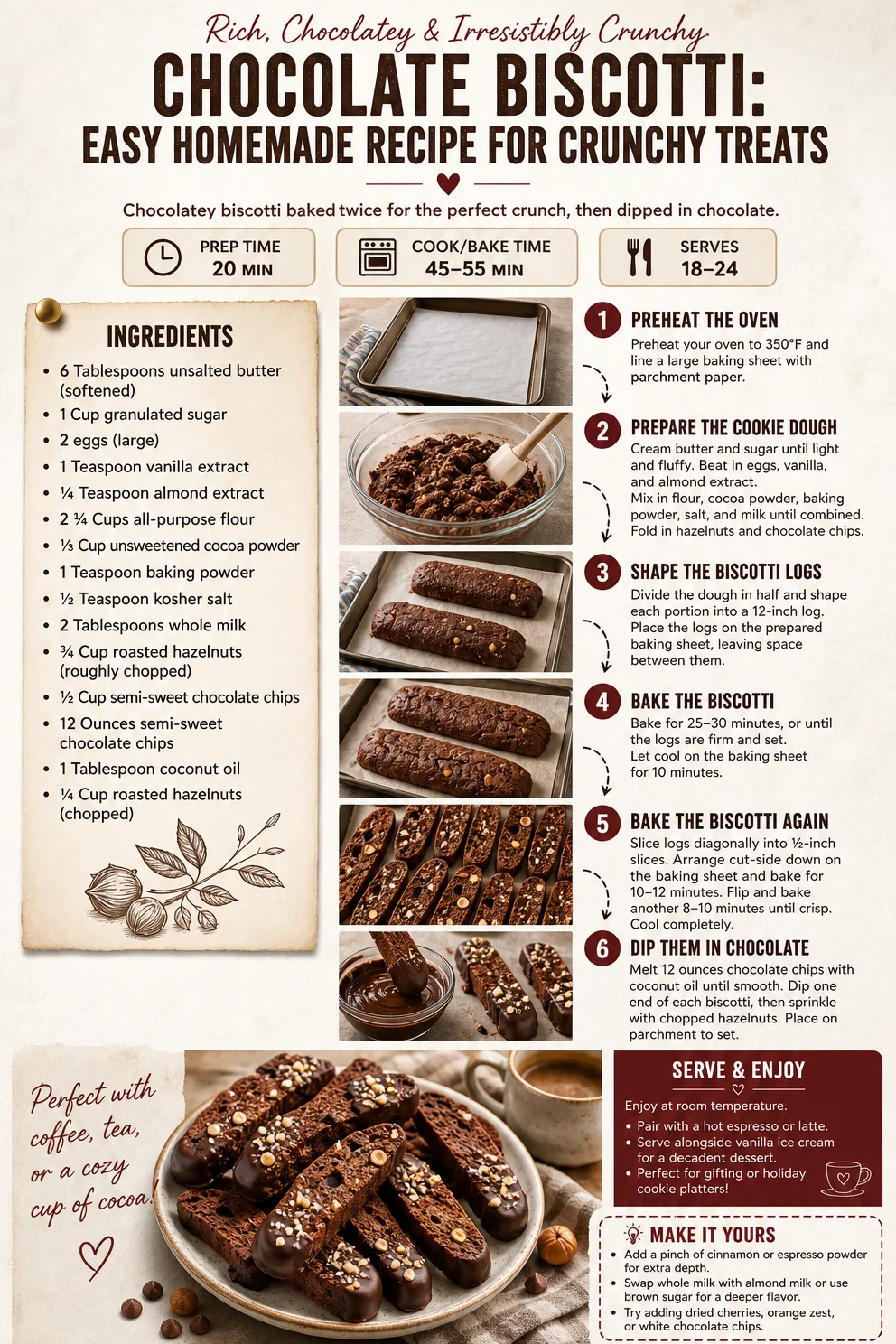 Chocolate Biscotti: Easy Homemade Recipe for Crunchy Treats chocolate biscotti Chocolate Biscotti: Easy Homemade Recipe for Crunchy Treats