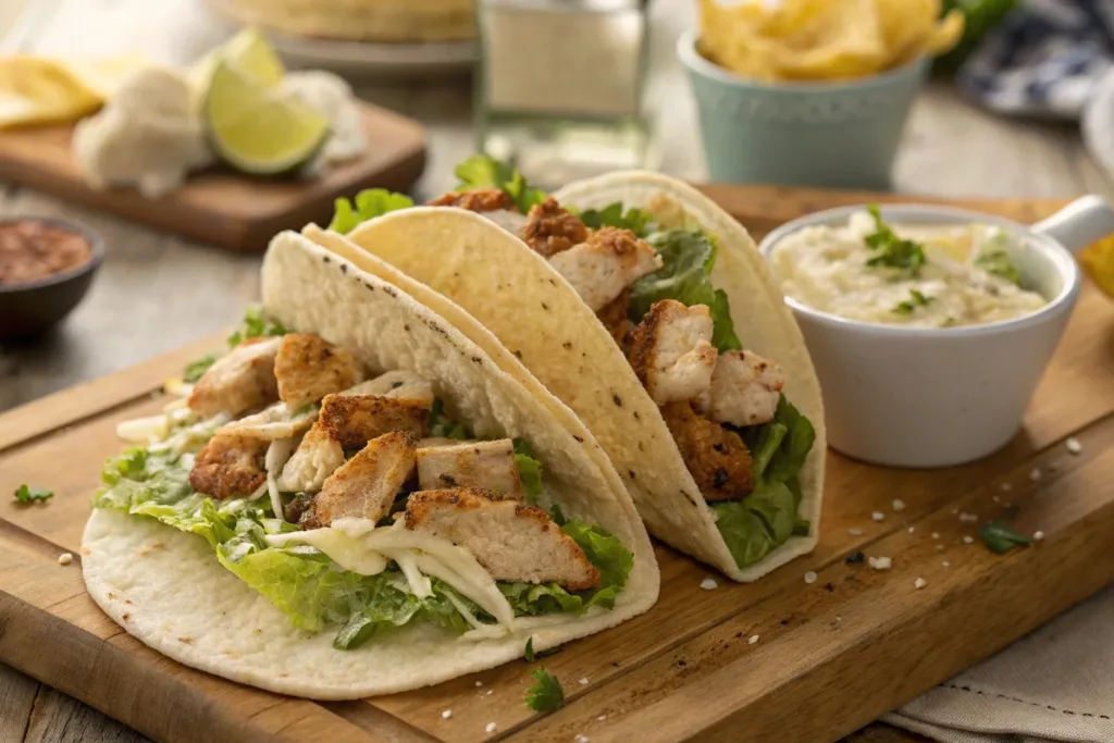 Citrus Garlic Smash Shrimp Tacos