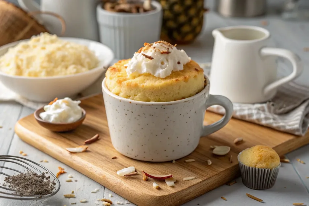 Coconut Cottage Cheese Mug Cake - 2-Minute Protein Bliss