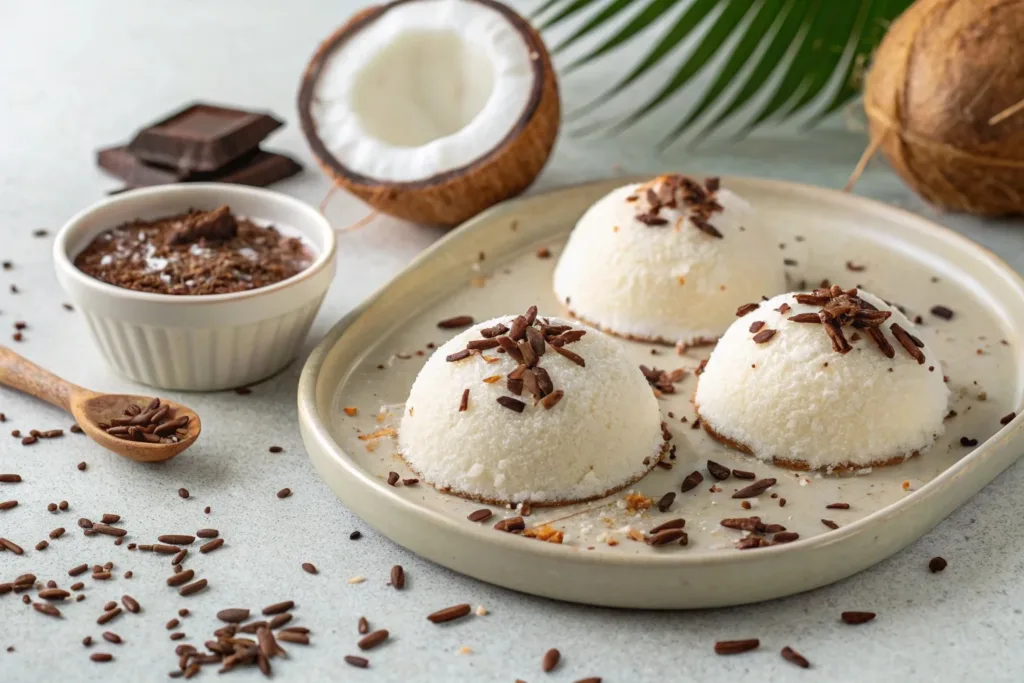 Coconut Dome with Chocolate Spread Recipe Coconut Dome Coconut Dome with Chocolate Spread Recipe