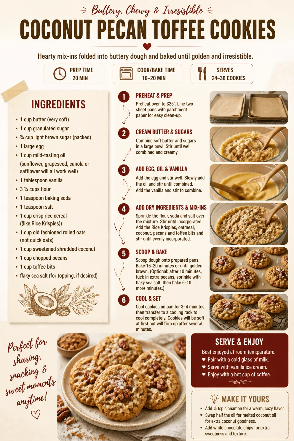 Coconut Pecan Toffee Cookies Coconut Pecan Toffee Cookies Coconut Pecan Toffee Cookies
