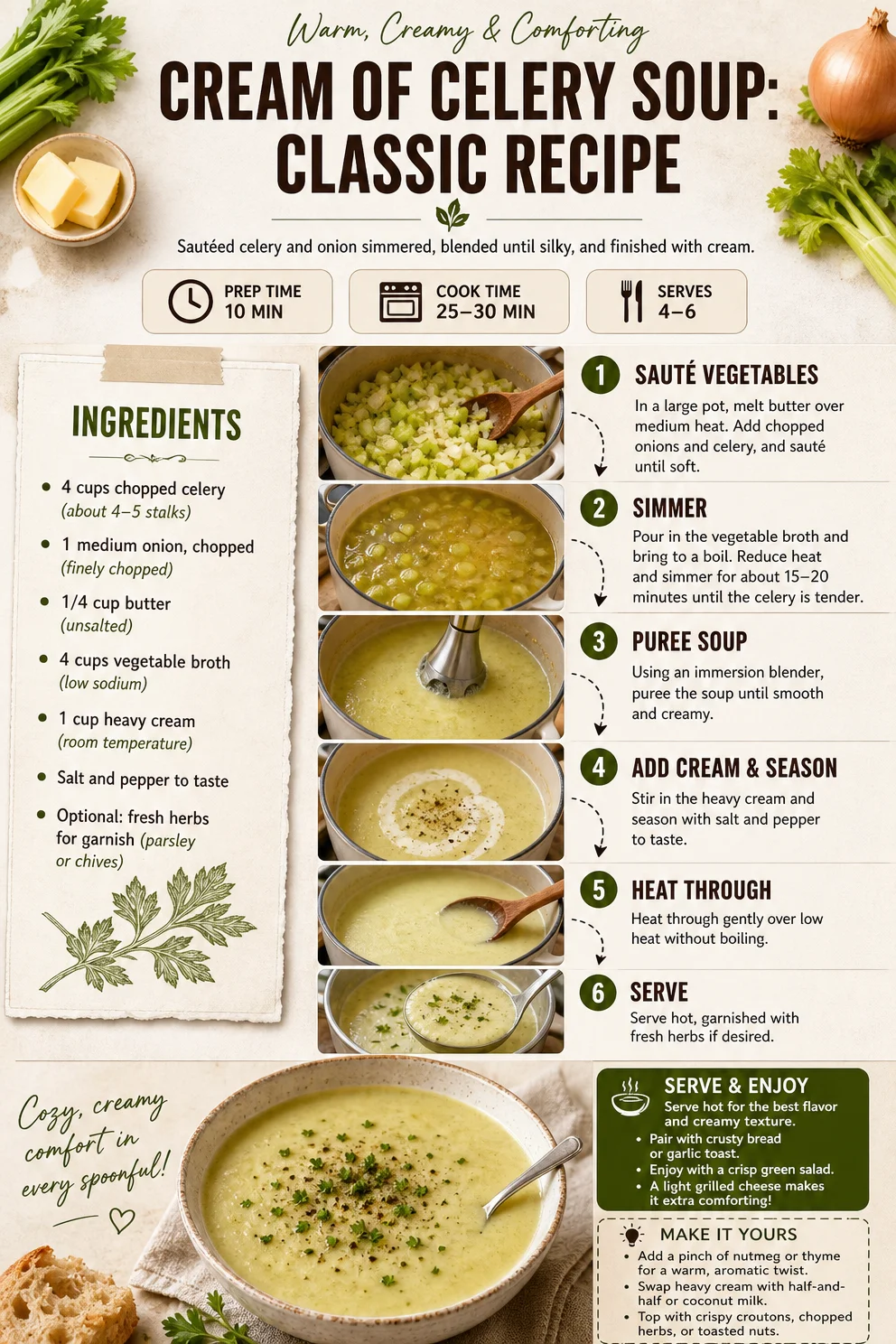 Cream of Celery Soup: Classic Recipe celery soup Cream of Celery Soup: Classic Recipe