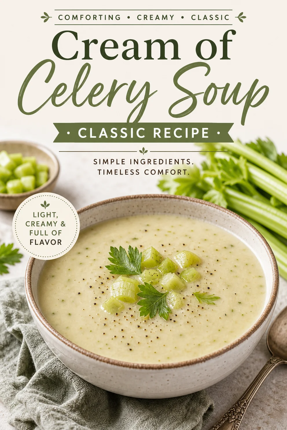 Cream of Celery Soup: Classic Recipe celery soup Cream of Celery Soup: Classic Recipe