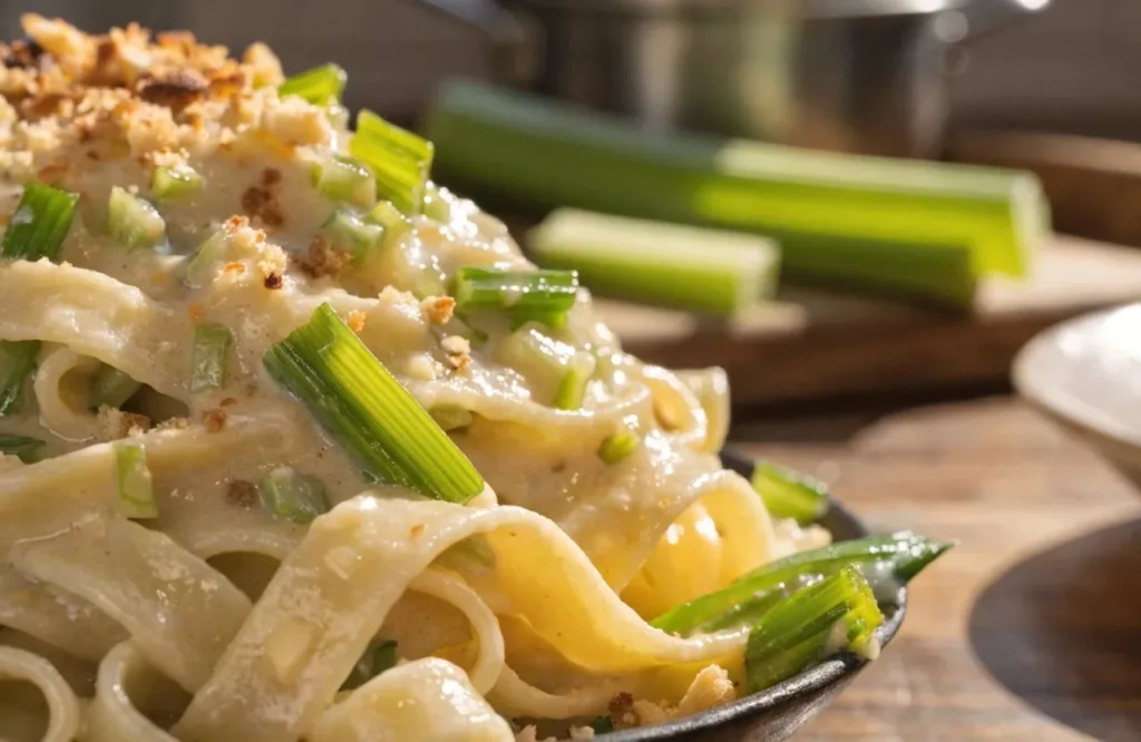 Creamy Celery Pasta Weeknight Recipe celery pasta Creamy Celery Pasta Weeknight Recipe