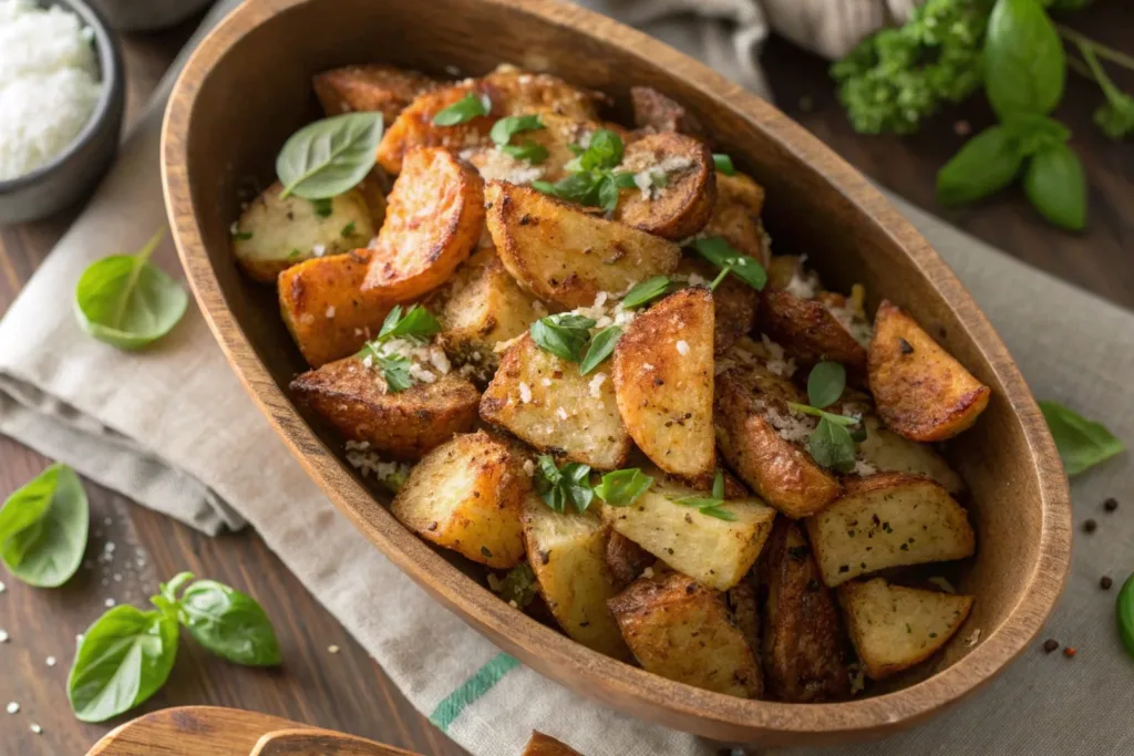 Crispy Parmesan Crusted Potatoes: Easy Side Dish