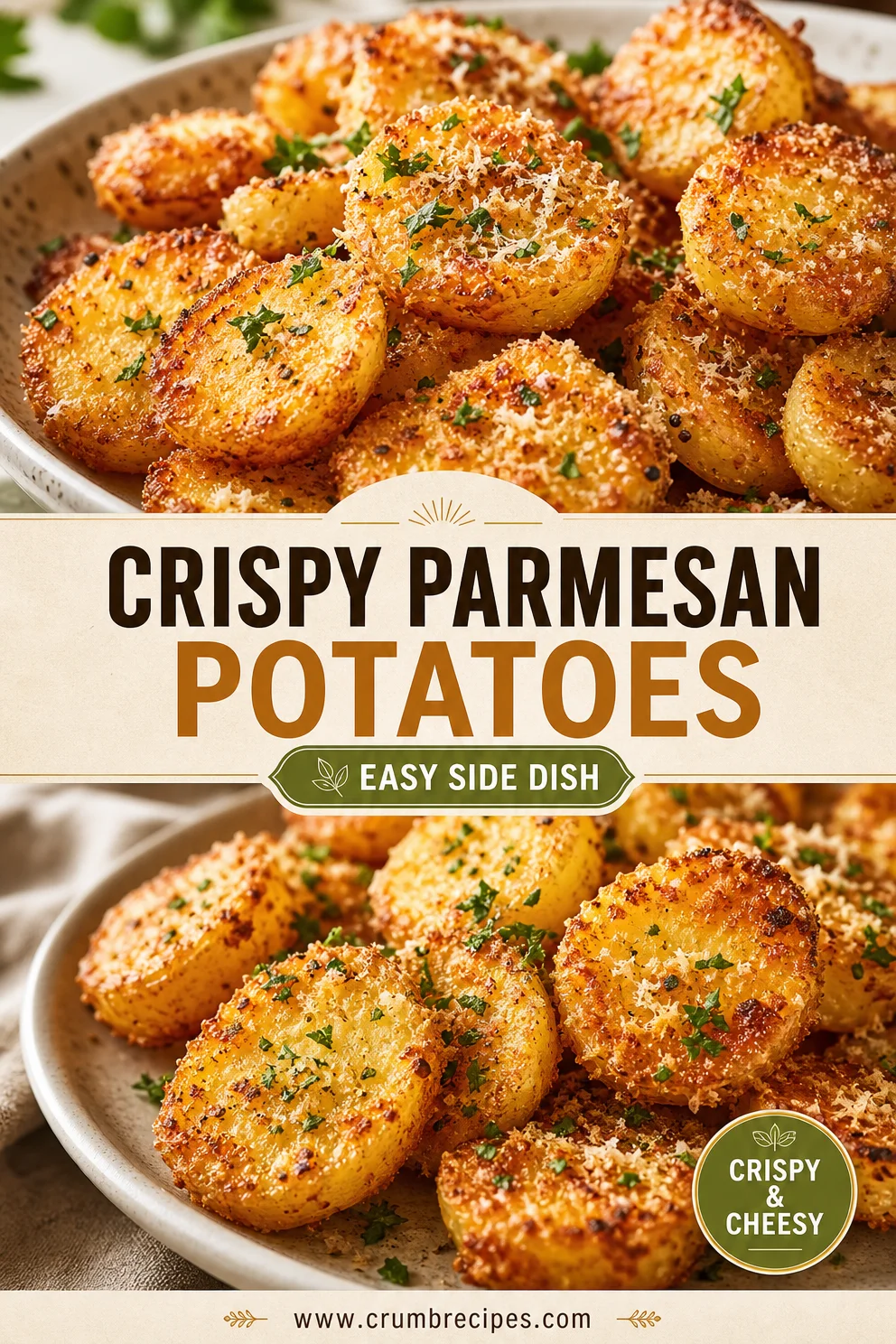 Crispy Parmesan Crusted Potatoes: Easy Side Dish