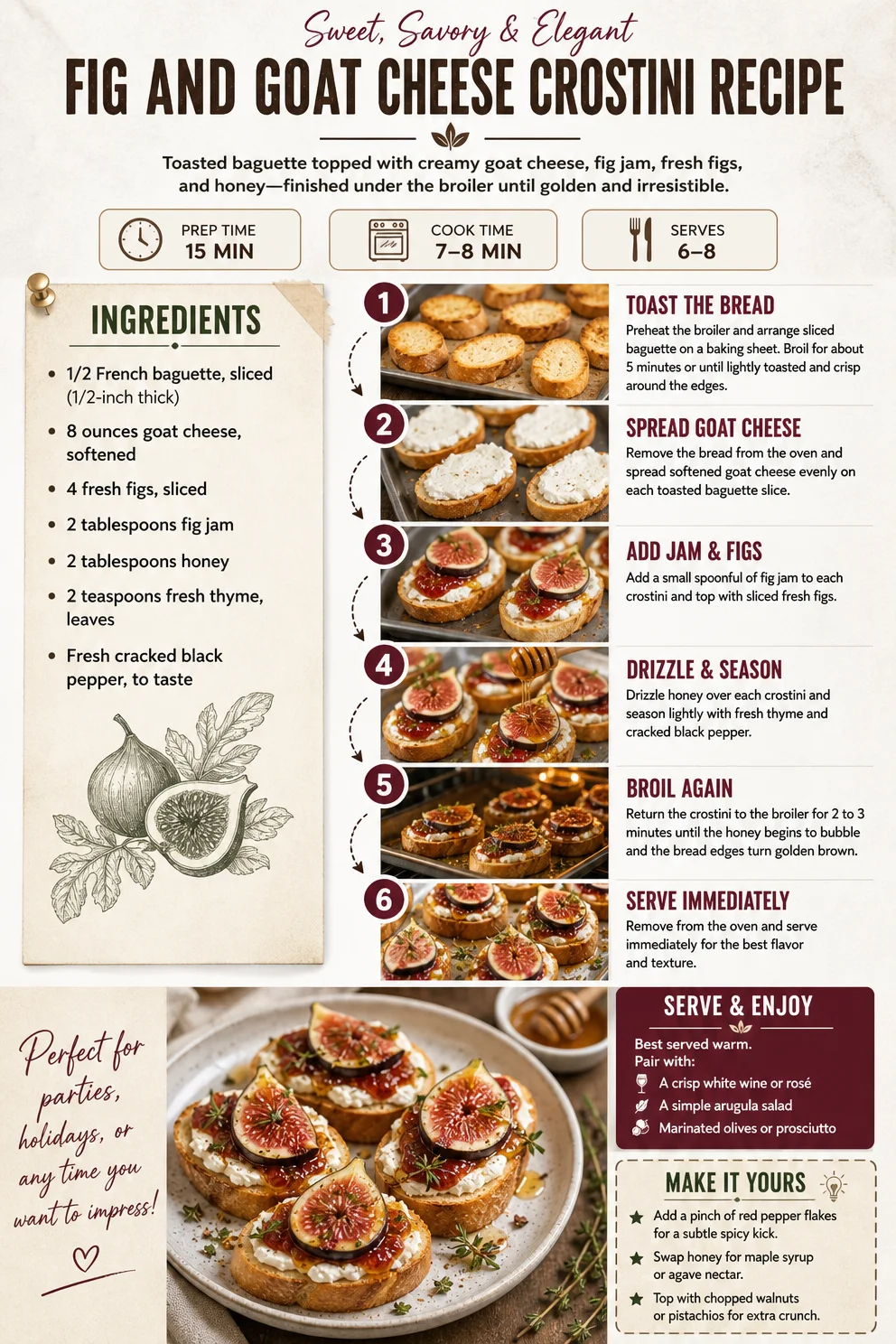 Fig and Goat Cheese Crostini Recipe
