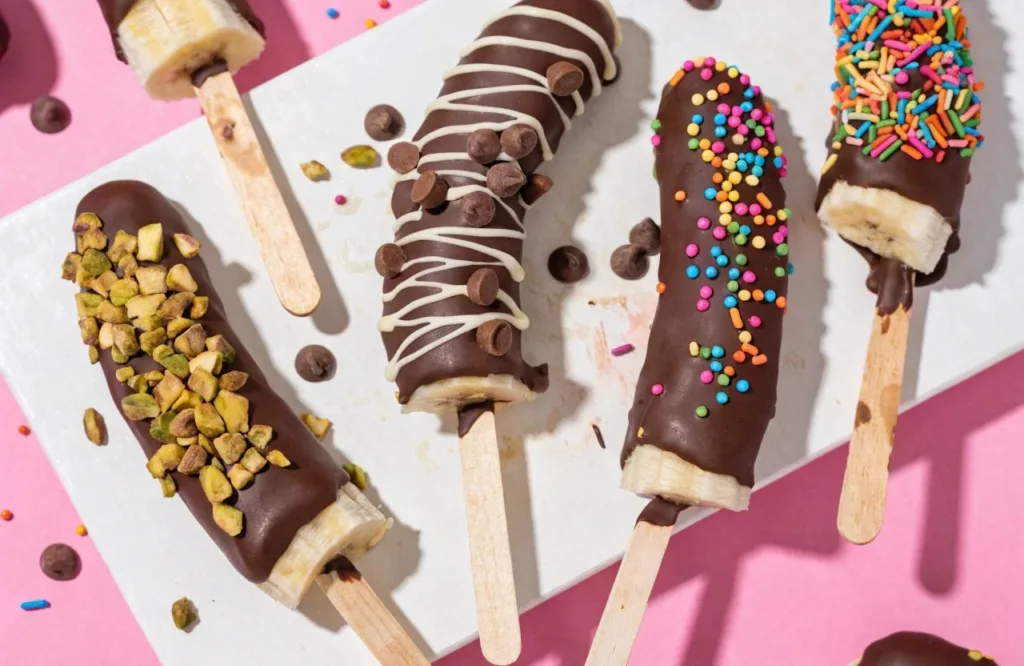 Frozen Chocolate Covered Bananas: Easy Snack