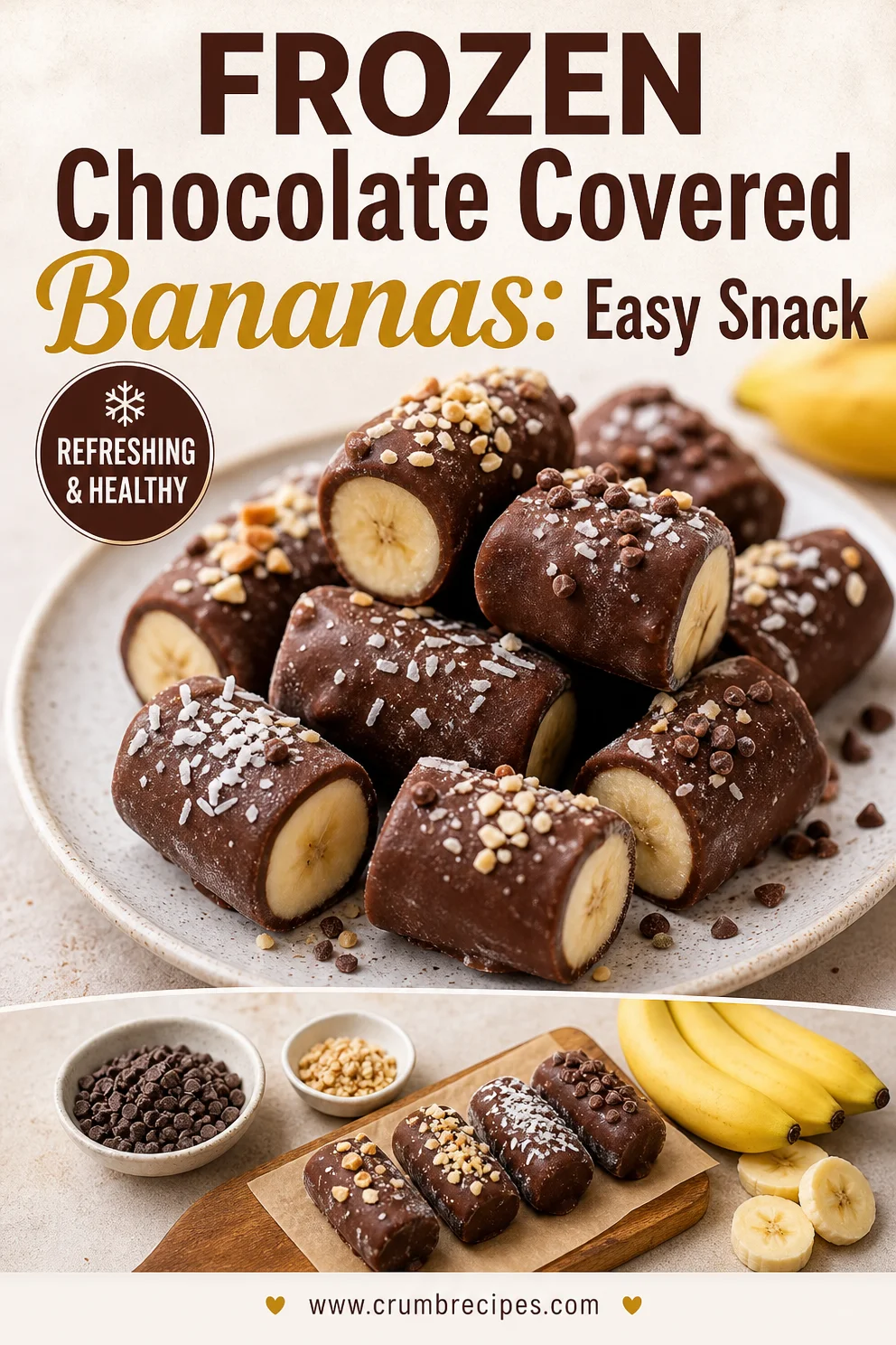 Frozen Chocolate Covered Bananas: Easy Snack