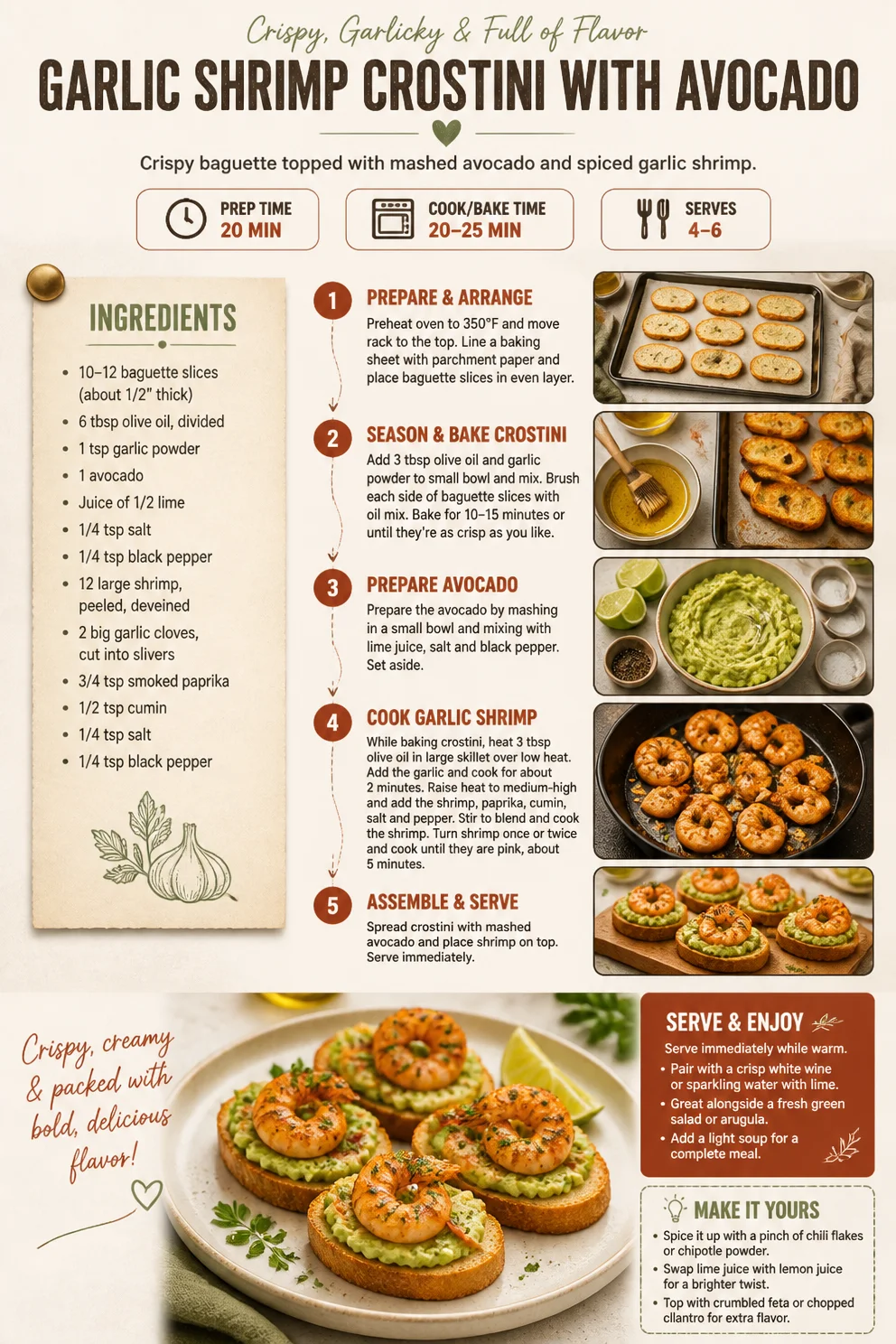 Garlic Shrimp Crostini with Avocado Garlic Shrimp Crostini Garlic Shrimp Crostini with Avocado