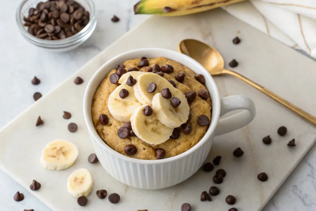 Healthy Banana Mug Cake in 5 Minutes