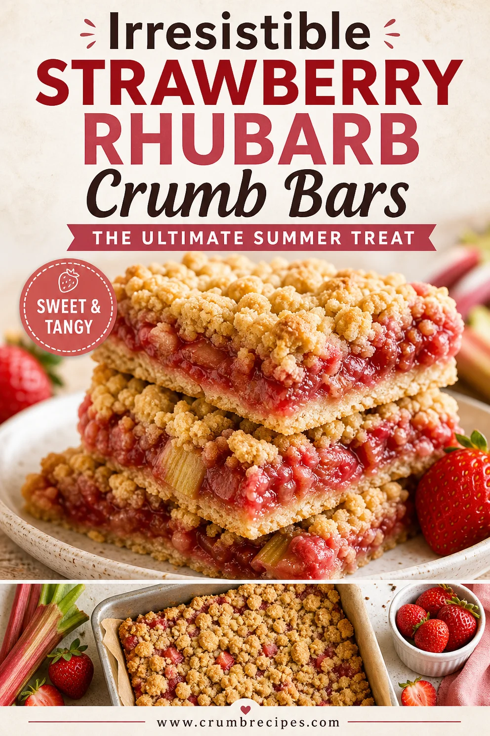Irresistible Strawberry Rhubarb Crumb Bars – The Ultimate Summer Treat