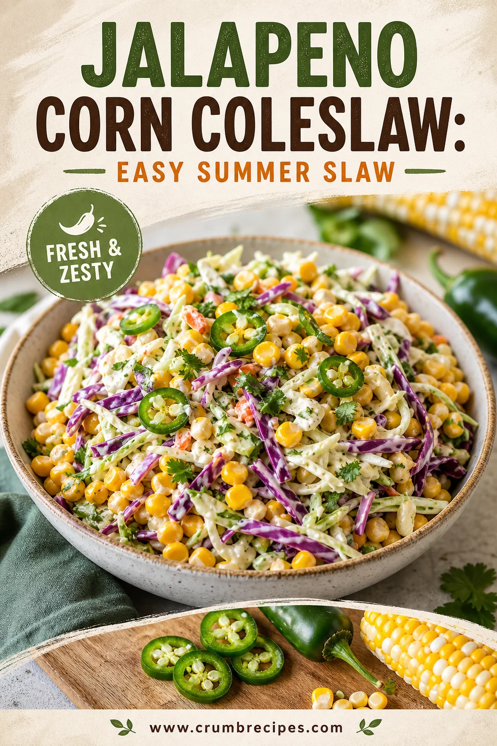 Jalapeno Corn Coleslaw: Easy Summer Slaw