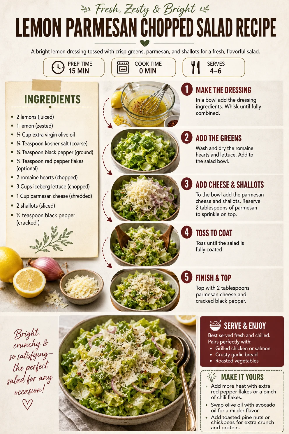 Lemon Parmesan Chopped Salad Recipe