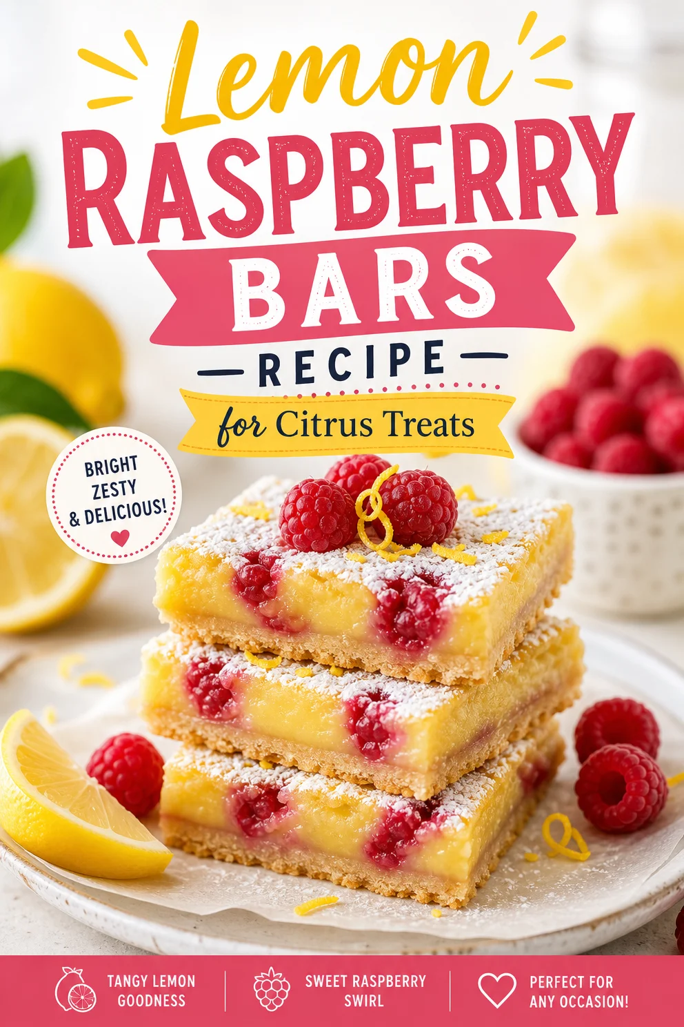 Lemon Raspberry Bars Recipe for Citrus Treats lemon raspberry bars Lemon Raspberry Bars Recipe for Citrus Treats
