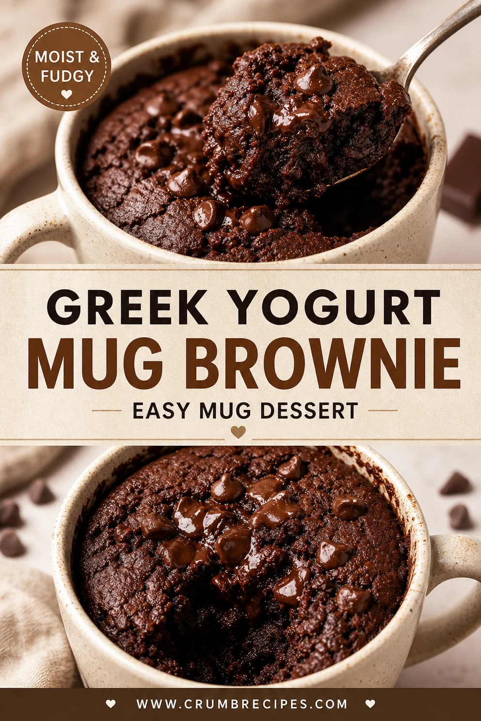 Moist Greek Yogurt Mug Brownie: Easy Mug Dessert