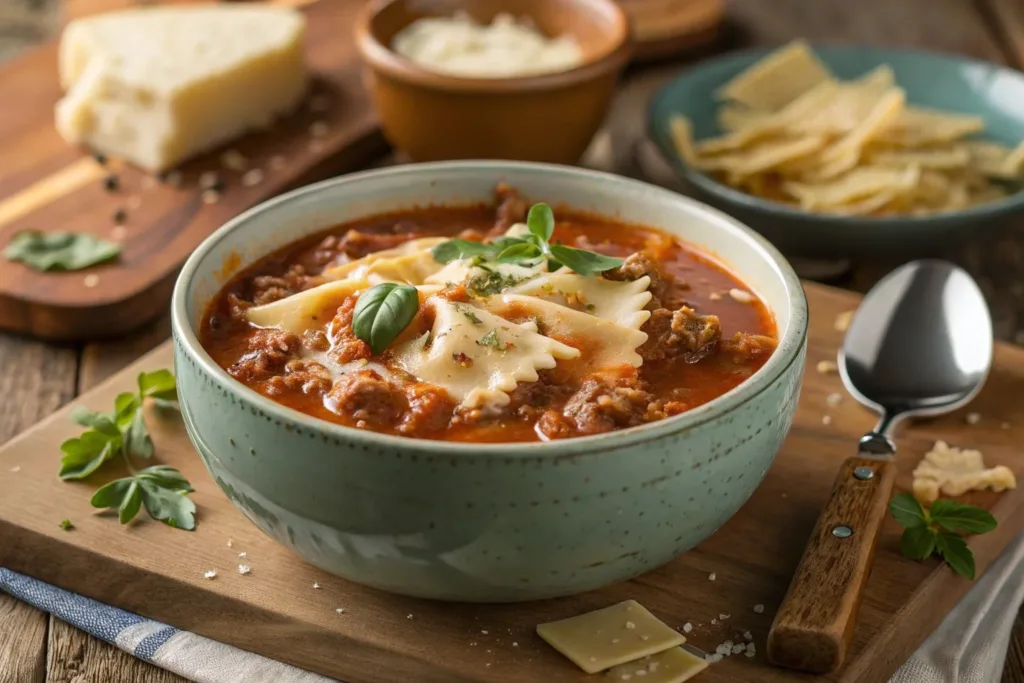 One Pot Lasagna Soup: Weeknight Dinner