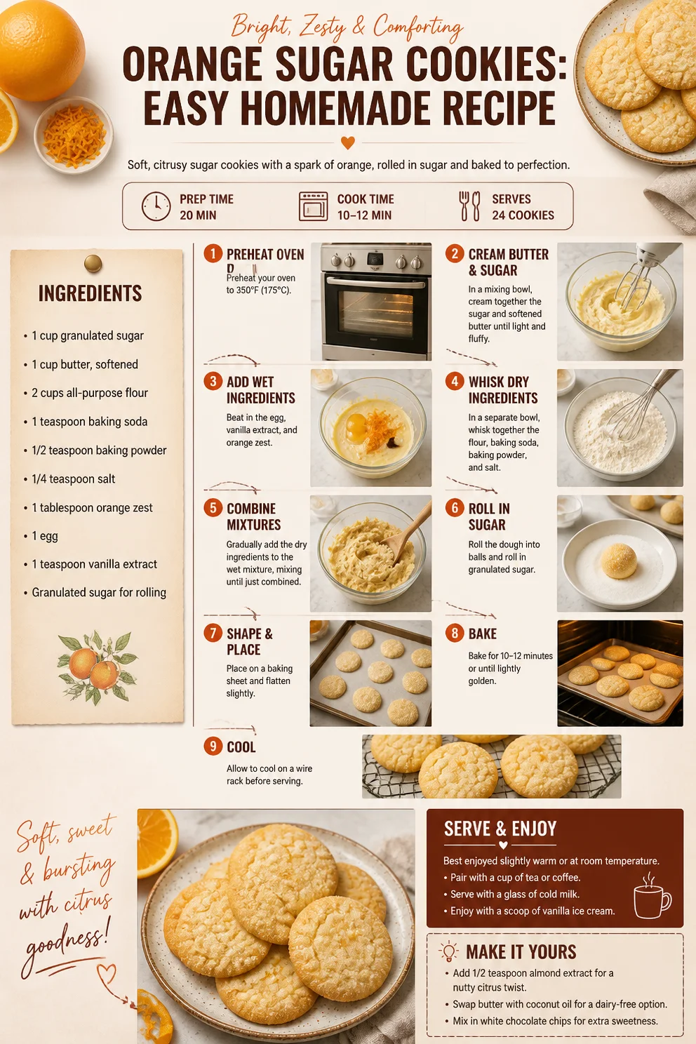 Orange Sugar Cookies: Easy Homemade Recipe orange sugar cookies Orange Sugar Cookies: Easy Homemade Recipe