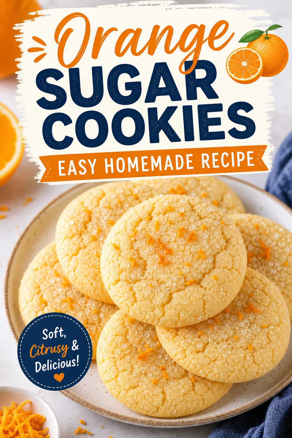Orange Sugar Cookies: Easy Homemade Recipe orange sugar cookies Orange Sugar Cookies: Easy Homemade Recipe