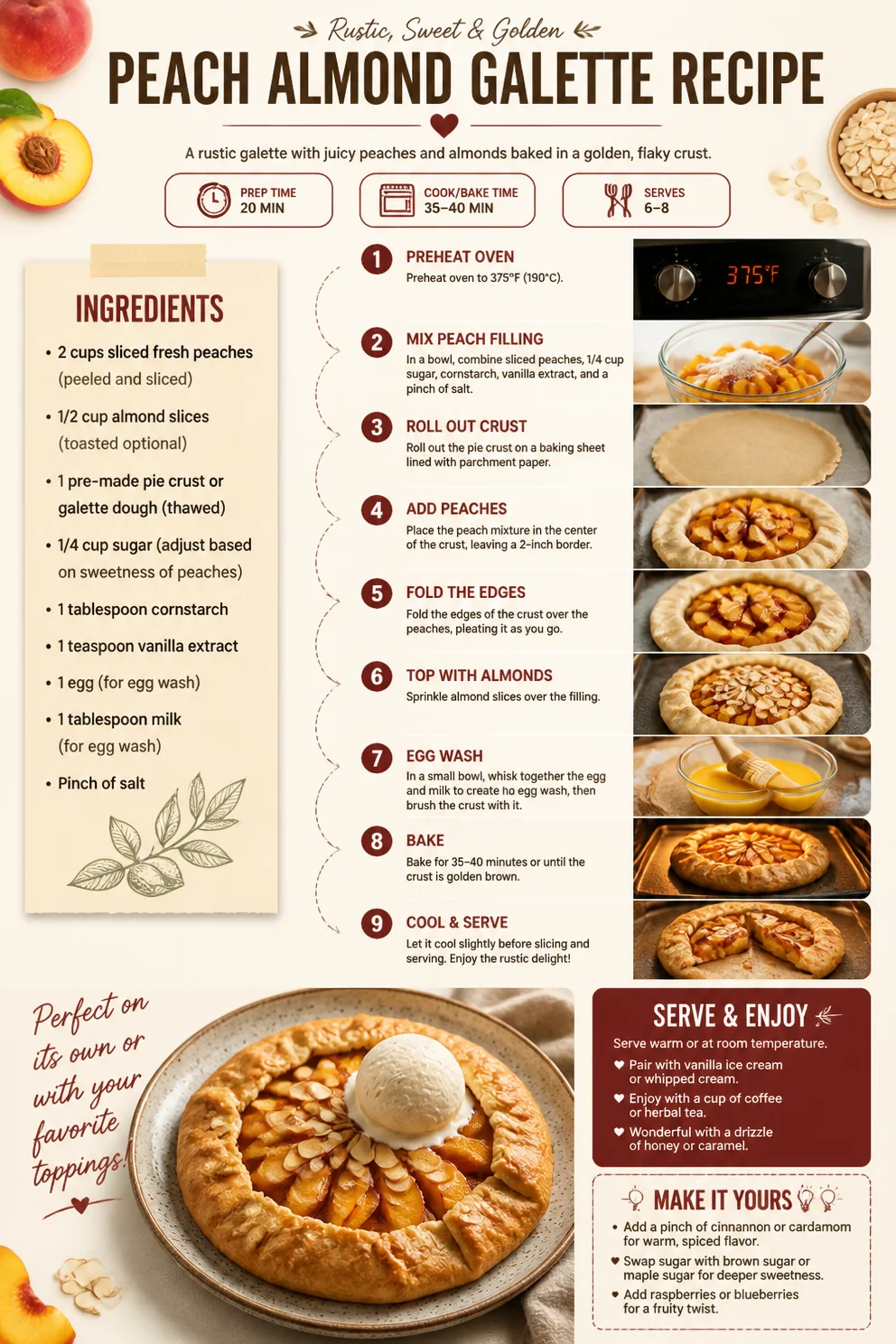 Peach Almond Galette Recipe