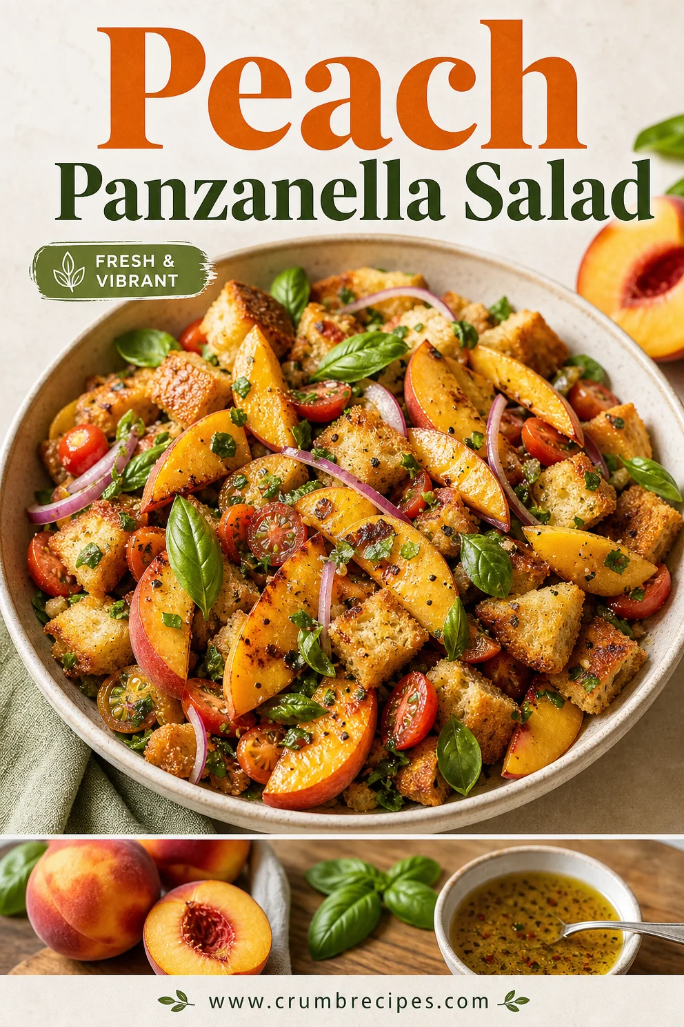 Peach Panzanella Salad