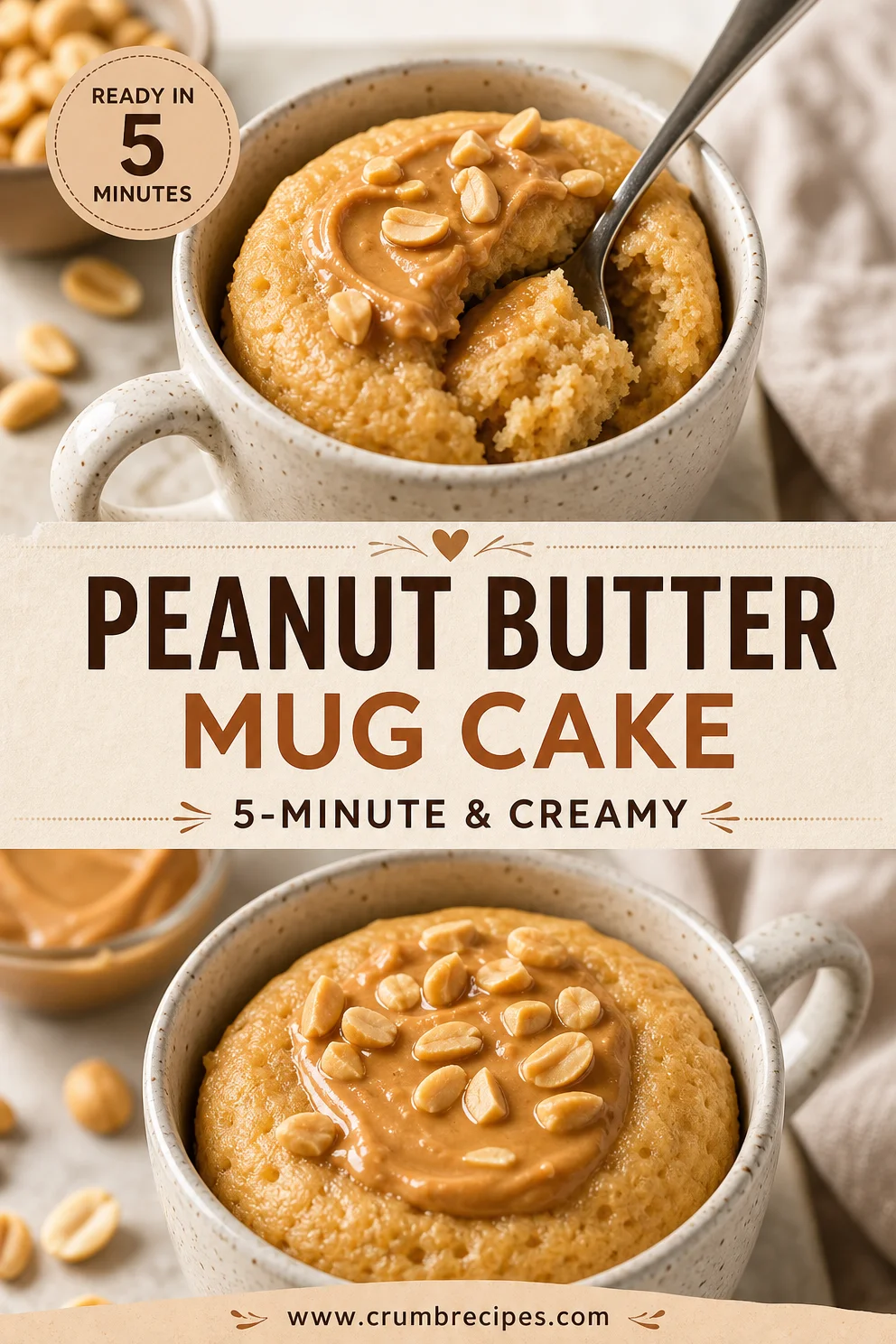 Peanut Butter Mug Cake 5-Minute Recipe
