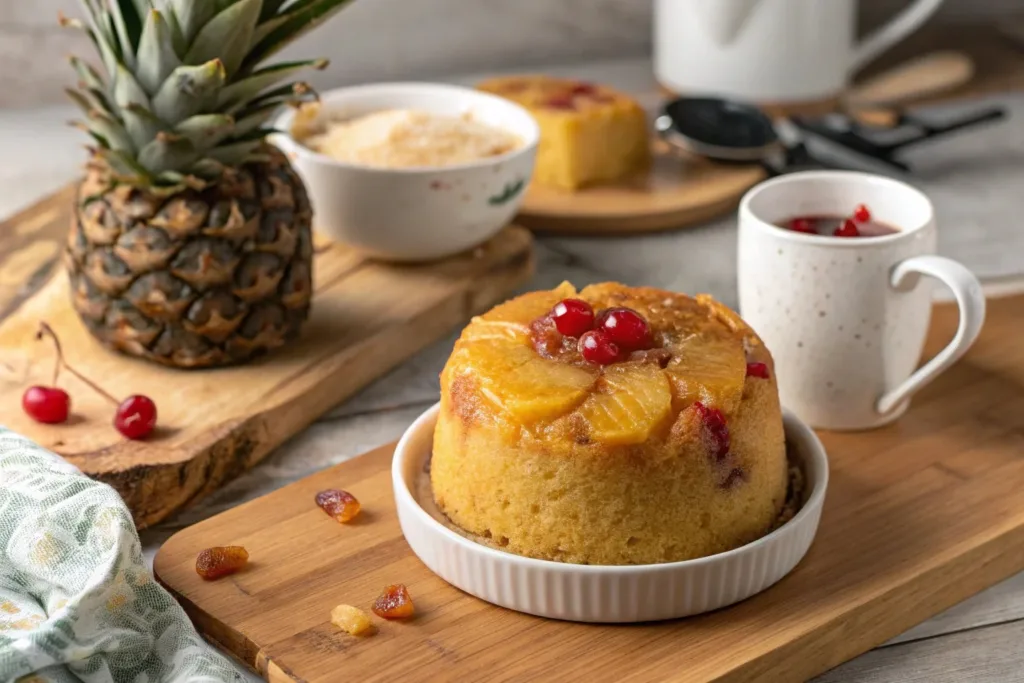Pineapple Upside Down Mug Cake: Easy Microwave Dessert