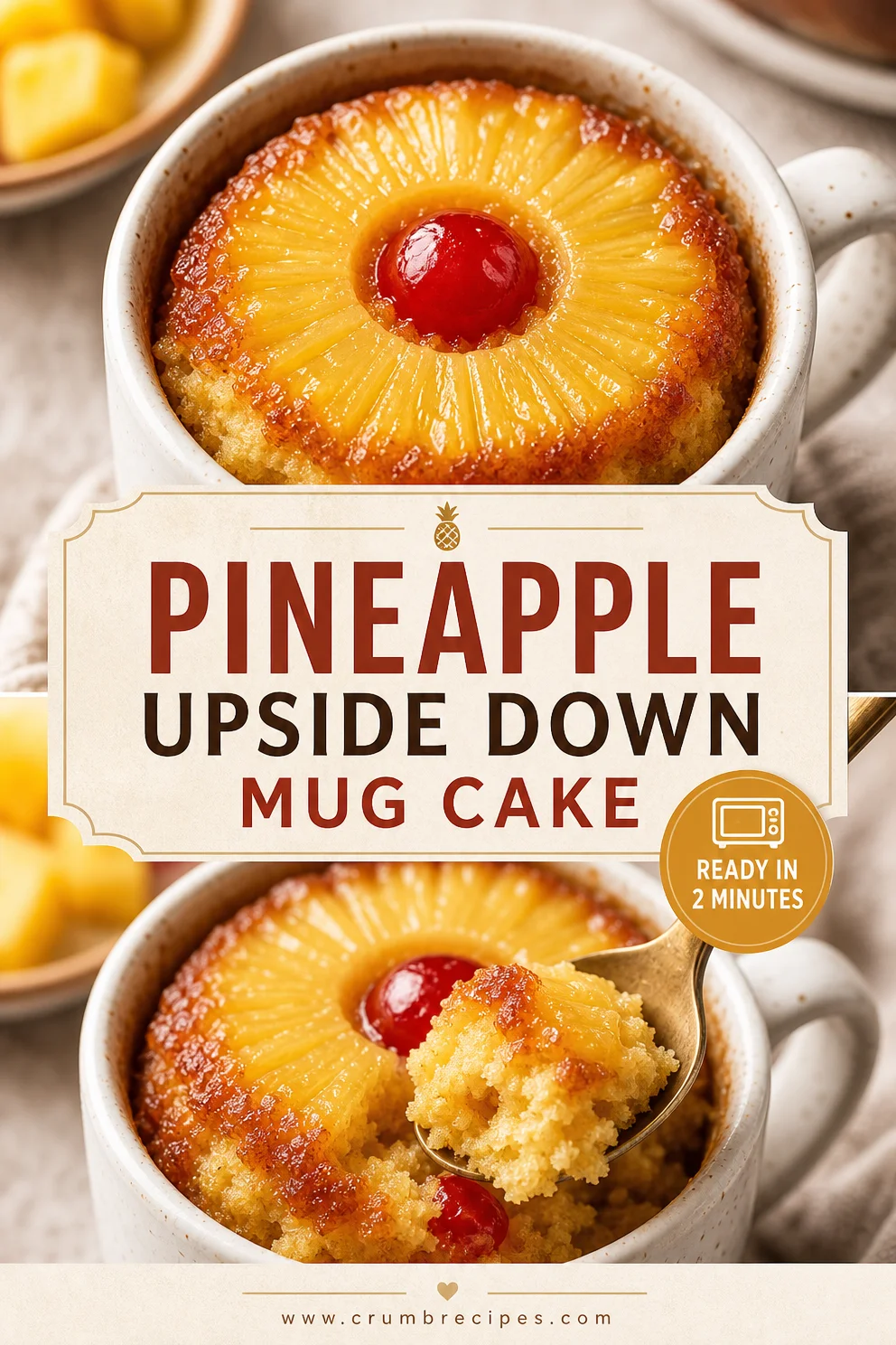 Pineapple Upside Down Mug Cake: Easy Microwave Dessert