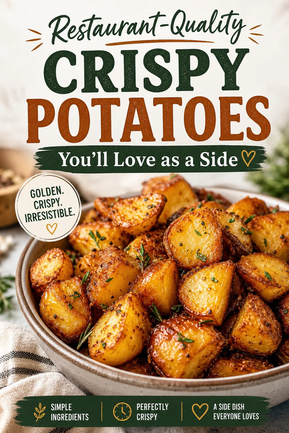 Restaurant-Quality Crispy Potatoes You’ll Love as a Side Crispy Potatoes Restaurant-Quality Crispy Potatoes You’ll Love as a Side